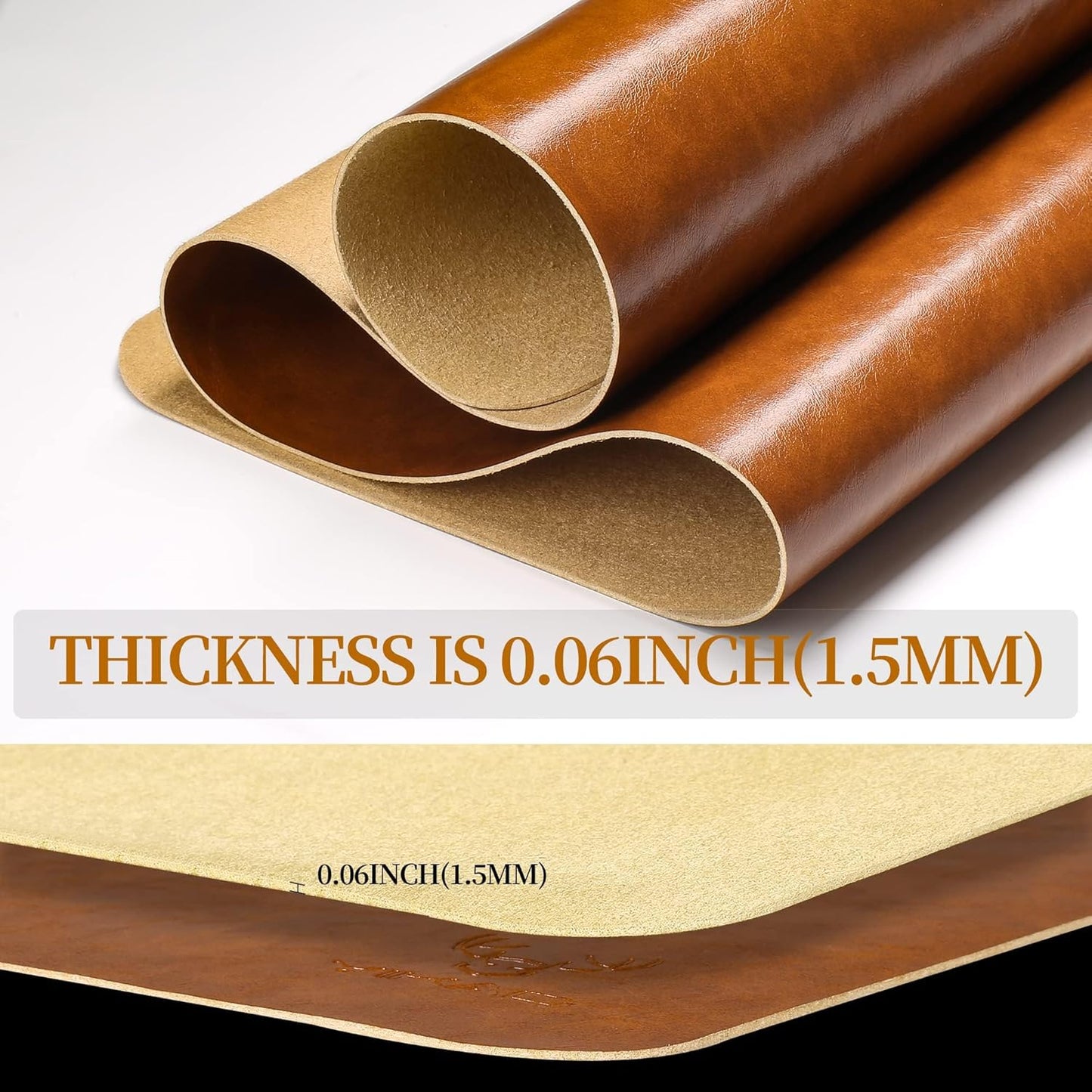 Leather Mouse Pad Desk Mat, Microfiber Leather Desk Pad Large Mouse Pad, Waterproof Desk Mat for Desktop （31"X15.7" Dark Brown）